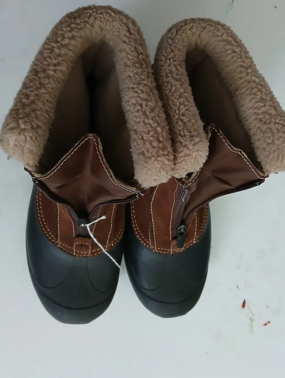 Sorel Brown and Cream Faux-Shearling Lined Boot Size 8